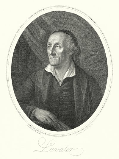 Johann Kaspar Lavater, İsviçreli ilahiyatçı, yazar ve fizyognomist (gravür) by August Friedrich Oelenhainz
