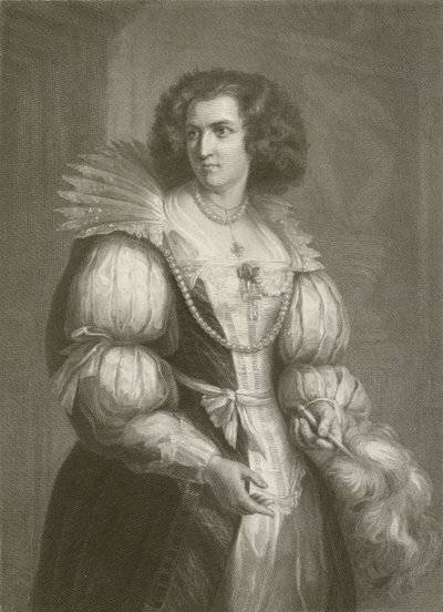 Grafin Terzky (gravür) by August Friedrich Pecht