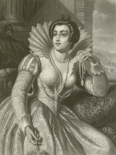 Julia Imperiali (gravür) by August Friedrich Pecht