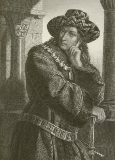 Karl VII (gravür) by August Friedrich Pecht