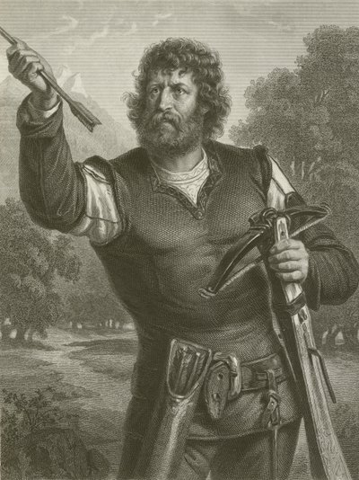 Wilhelm Tell (gravür) by August Friedrich Pecht