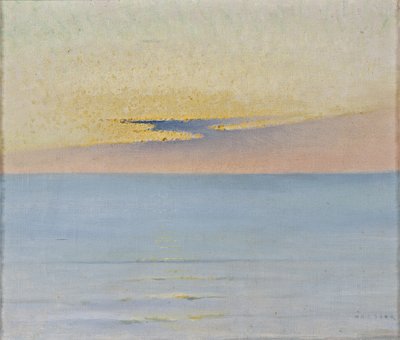 Gün batımında deniz by August Hagborg