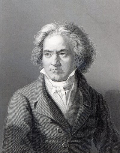 Ludwig van Beethoven, Genç William Holl tarafından oyulmuş (gravür) by August Karl Friedrich von Kloeber