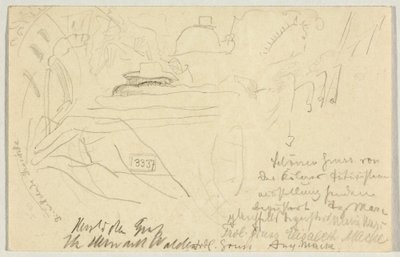 Titreyen taksi, Odessa'daki Wassily Kandinsky'ye kartpostal by August Macke