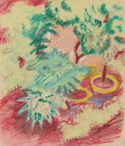 Çiçek saksıları. by August Macke