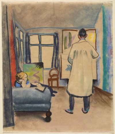 Franz ve Maria Marc, August Macke'nin Bonn'daki stüdyosunda by August Macke