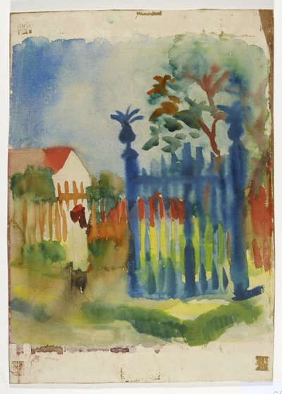 Bahçe kapısı by August Macke