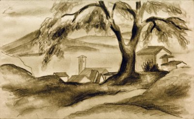 Hilterfingen ve Thuner See by August Macke