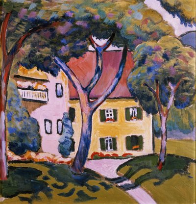 House in a Landscape  by August Macke