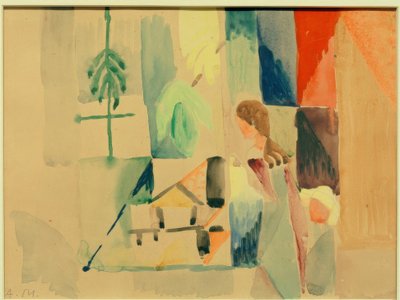 Sebze dükkanında çocuklar II by August Macke