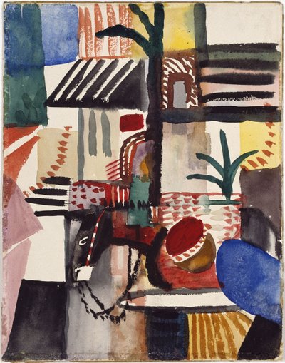 Eşekli Adam Tunus, 1914 by August Macke