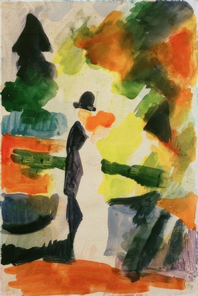 Parkta bir çift by August Macke