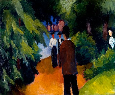 Gölet ile park by August Macke