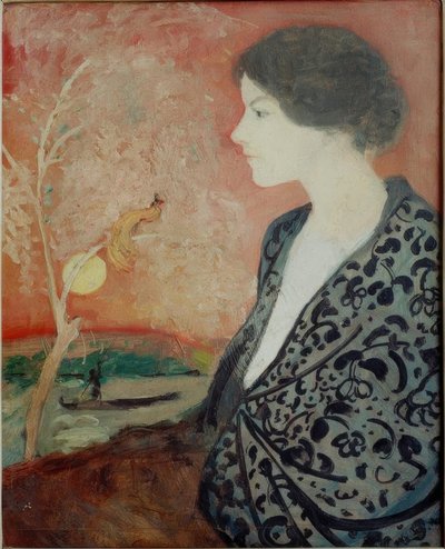 Portre çalışması Elisabeth Gerhardt by August Macke