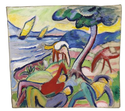 Uyuyan Biniciler, 1910 by August Macke