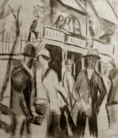 Sokakta yürüyenler by August Macke