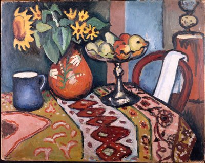Ayçiçekleriyle Natürmort II, 1911 by August Macke