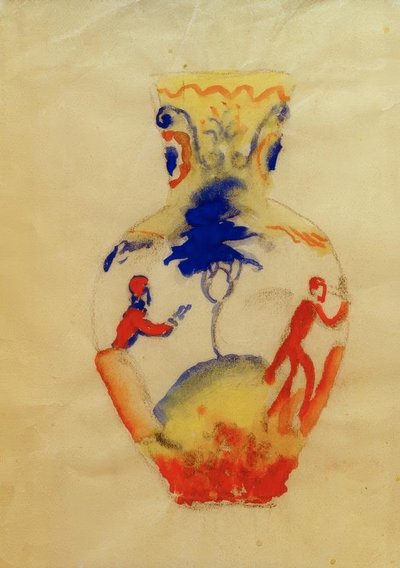 İki figürlü vazo by August Macke