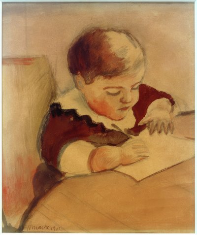 Walter, masada resim yapıyor by August Macke