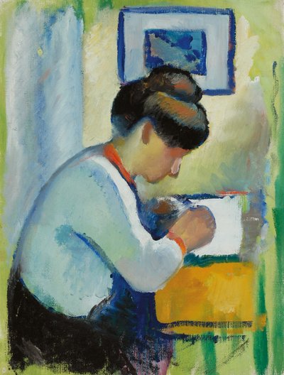 Kadın Yazısı, 1910 by August Macke