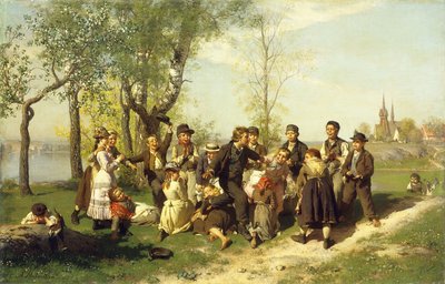 Oyun oynayan çocuklar, by August Malmström