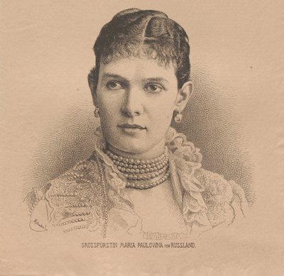Rusya Büyük Düşesi Maria Pavlovna 1854-1920, 1882. by August Schubert