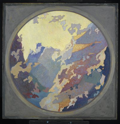 Kanyon, c.1931 (karton üzerine tuval üzerine yağlı boya) by August Vincent Tack