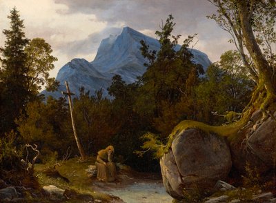 dağlarda keşiş by August Wilhelm Ahlborn