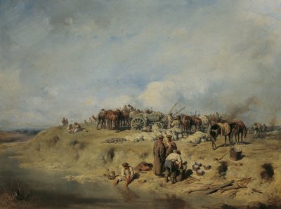 Rus askerlerinin bivouac'ı by August von Pettenkofen