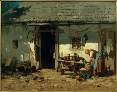 Niederösterreichisches Bauernhaus by August von Pettenkofen