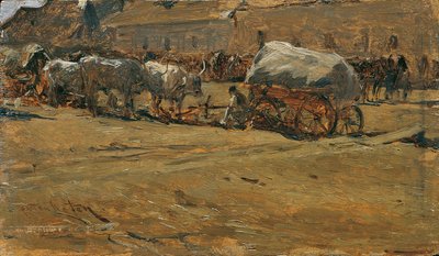 Macar öküz takımı by August von Pettenkofen