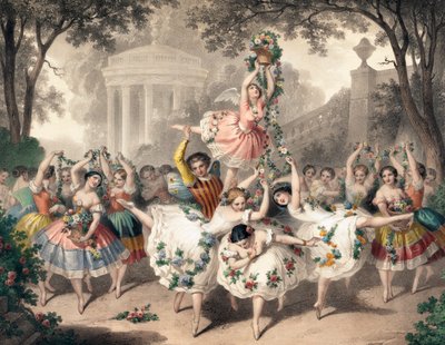 Fransız sanatçı Pierre-Auguste Belin tarafından Operada Bir Bale by Auguste Belin