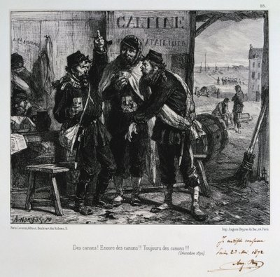 Toplar! Daha fazla silah!! Her zaman silah!!! Paris Kuşatması, Aralık 1870 1872 by Auguste Bry