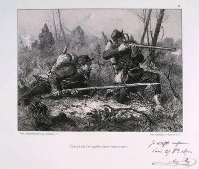 Fransız askerleri, Paris Kuşatması, 1871 by Auguste Bry