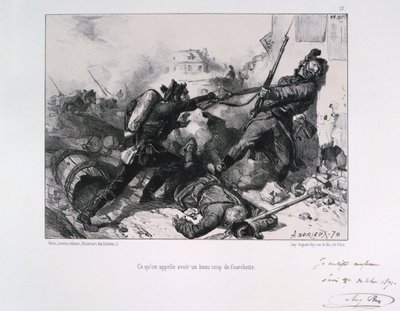 Göğüs göğüse çarpışma, Paris Kuşatması, Fransa-Prusya Savaşı, 1870 1871 by Auguste Bry