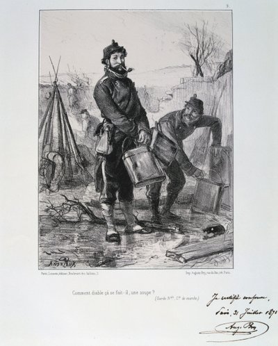 Garde Nationale Askerleri, Paris Kuşatması, 1870-1871 by Auguste Bry