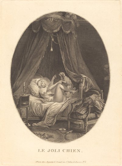 güzel köpek by Auguste Claude Simon Legrand after Nicolas Lavreince