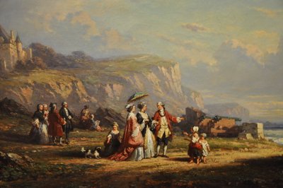Promenade sur la grève, detay by Auguste Delacroix