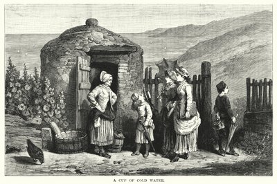 Bir Bardak Soğuk Su (gravür) by Auguste Francois (after) Laby