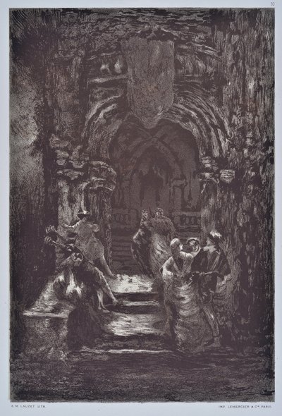 Merdiven (çizim) by Auguste Lauzet