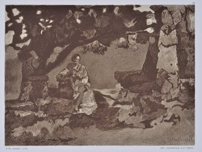 Kuyudaki Kadın (çizim) by Auguste Lauzet