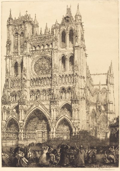 Amiens Katedrali (Amiens Katedrali - Envanter Günü) by Auguste Lepere