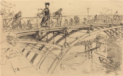 Sanat Köprüsü Le pont des Arts, 1890. by Auguste Lepere