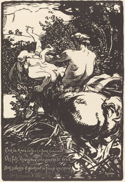 Centaur Centaur, 1896. by Auguste Lepere