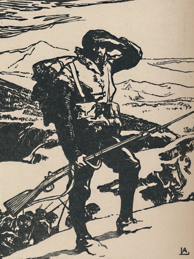 Ren Ovasını Seyreden Alp Avcısı, 1919 by Auguste Louis Lepère