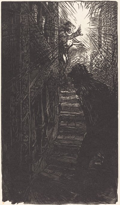 Boutebrie rue oyma merdiven by Auguste Lepere