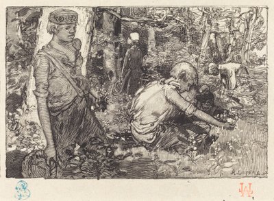 Mayıs zambakının toplanması (La cueillette du muguet) by Auguste Lepere