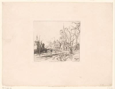 Bruges Le pont du Beguinage à Bruges'deki Beguinage'deki köprünün görünümü (nesnedeki başlık) by Auguste Lepere
