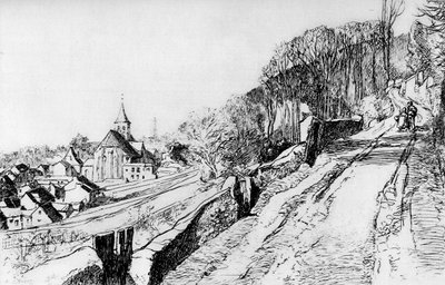 LEglise de St Prix, c1870-1910 1924 by Auguste Louis Lepère
