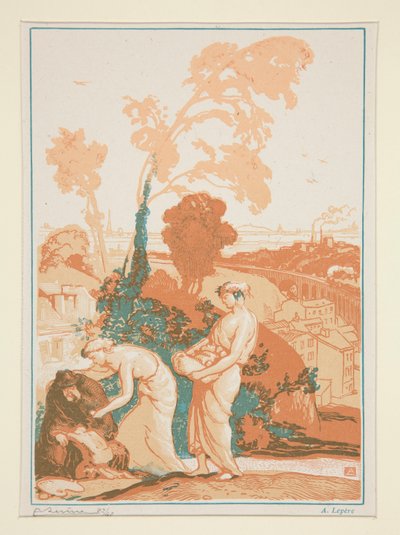 Sanatçılara Yardım Eden Müzik ve Şiir by Auguste Lepere